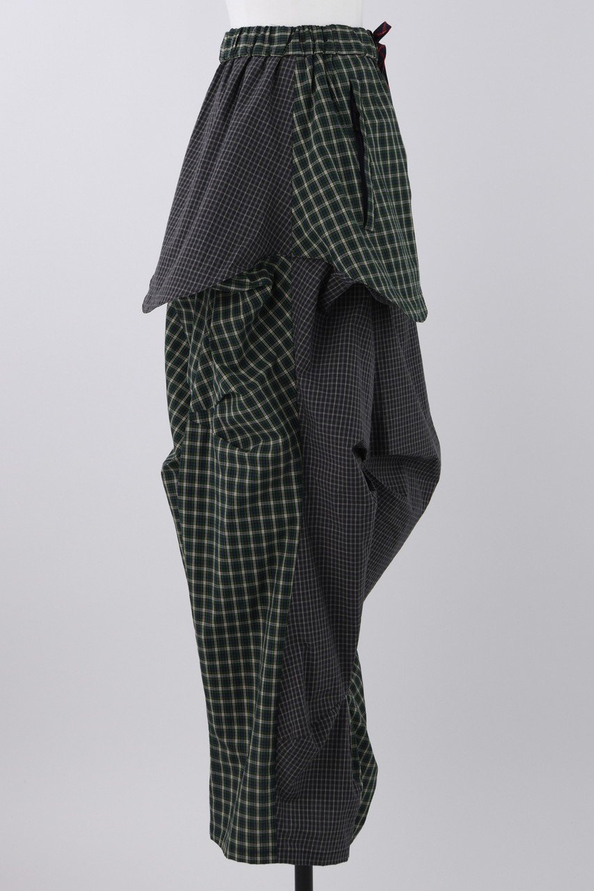 【ナゴンスタンス/nagonstans】のWashed Check コクーンShape SK/スカート 人気、トレンドファッション・服の通販 founy(ファニー) 　ファッション　Fashion　レディースファッション　Fashion for Women　スカート　Skirts　ロングスカート　Long Skirts / Maxi & Midi Skirts　コクーン　Cocoon, Cocoon Silhouette　シンプル　Simple, Minimal　ストレート　Straight, Straight Cut　チェック　Check, Plaid, Tartan　フォルム　Silhouette, Form　ミックス　Mix, Mixed Style　ロング　Long, Long-Length　ワッシャー　Washer, Crinkled Finish　other-4|ID: prp329100003951720 ipo3291000000036125340