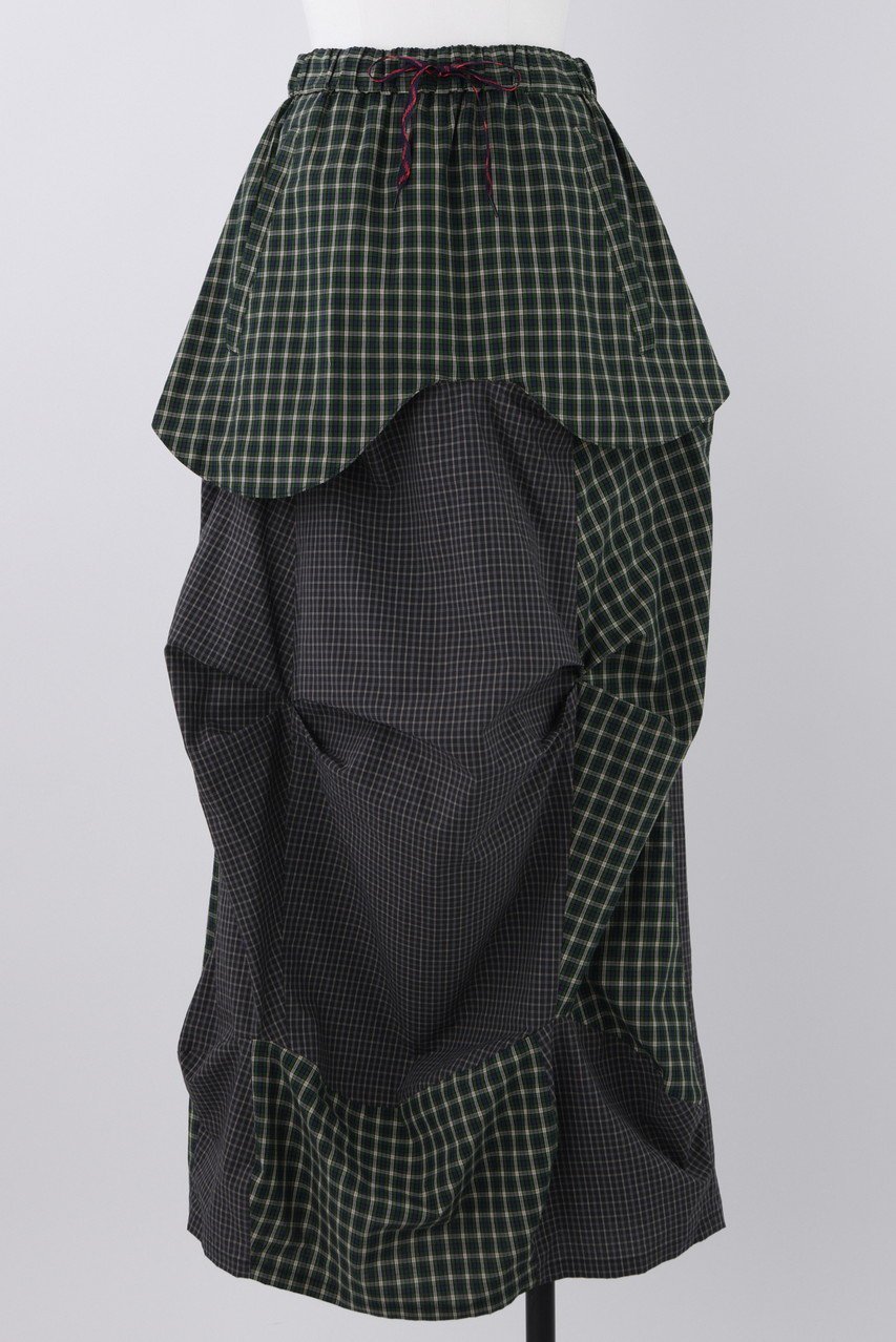 【ナゴンスタンス/nagonstans】のWashed Check コクーンShape SK/スカート インテリア・キッズ・メンズ・レディースファッション・服の通販 founy(ファウニー) 　ファッション　Fashion　レディースファッション　Fashion for Women　スカート　Skirts　ロングスカート　Long Skirts / Maxi & Midi Skirts　コクーン　Cocoon, Cocoon Silhouette　シンプル　Simple, Minimal　ストレート　Straight, Straight Cut　チェック　Check, Plaid, Tartan　フォルム　Silhouette, Form　ミックス　Mix, Mixed Style　ロング　Long, Long-Length　ワッシャー　Washer, Crinkled Finish　Zucchini|ID: prp329100003951720 ipo3291000000036752708