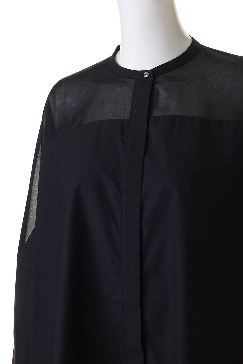 【ミズイロ インド/mizuiro ind】のstand collar sheer shirt シャツ 人気、トレンドファッション・服の通販 founy(ファニー) 　ファッション　Fashion　レディースファッション　WOMEN　トップス・カットソー　Tops/Tshirt　シャツ/ブラウス　Shirts/Blouses　スリーブ　Sleeve　トレンド　Trend　ベーシック　Basic　ボックス　Box　ロング　Long　ワイド　Wide　エレガント 上品　Elegant　定番　Standard　other-5|ID: prp329100003951750 ipo3291000000031323806