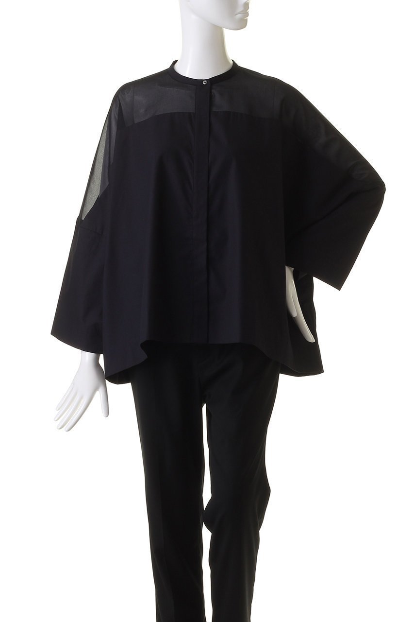 【ミズイロ インド/mizuiro ind】のstand collar sheer shirt シャツ 人気、トレンドファッション・服の通販 founy(ファニー) 　ファッション　Fashion　レディースファッション　Fashion for Women　トップス・カットソー　Cut & Sew Tops　シャツ・ブラウス・オフィスカジュアル　Elegant Blouses & Button-Ups　スリーブ　Sleeve, Long Sleeve / Short Sleeve　トレンド　Trend, Trending Now　ベーシック　Basic, Essential　ボックス　Boxy, Box Shape　ロング　Long, Long-Length　ワイド　Wide, Wide Fit　エレガント 上品　Elegant　定番　Standard, Basic Item　other-2|ID: prp329100003951750 ipo3291000000032910760