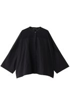 【ミズイロ インド/mizuiro ind】のstand collar sheer shirt シャツ navy|ID: prp329100003951750 ipo3291000000036401531