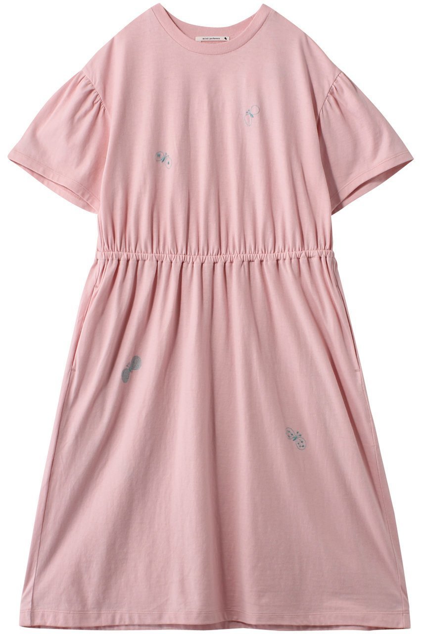 【ミナ ペルホネン/mina perhonen / KIDS】の【KIDS】choucho ワンピース ネイビー 150/12Y インテリア・キッズ・メンズ・レディースファッション・服の通販 founy(ファニー) 　ファッション　Fashion　キッズファッション　Fashion for Kids　ワンピース　Dresses　スリーブ　Sleeve, Long Sleeve / Short Sleeve　フェミニン　Feminine, Girly　フレア　Flare, Flared　ピンク|ID: prp329100003953491 ipo3291000000036192604