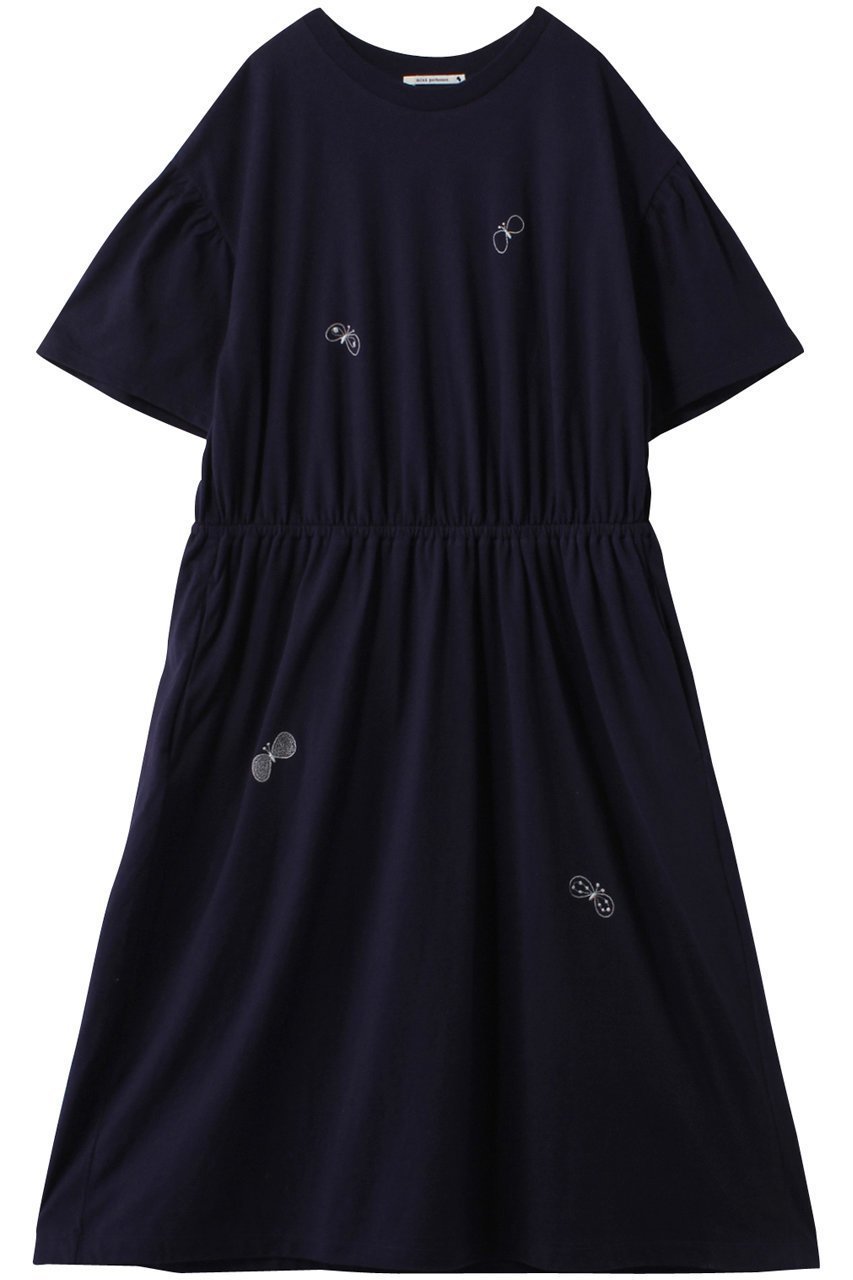 【ミナ ペルホネン/mina perhonen / KIDS】の【KIDS】choucho ワンピース ネイビー 150/12Y インテリア・キッズ・メンズ・レディースファッション・服の通販 founy(ファニー) 　ファッション　Fashion　キッズファッション　Fashion for Kids　ワンピース　Dresses　スリーブ　Sleeve, Long Sleeve / Short Sleeve　フェミニン　Feminine, Girly　フレア　Flare, Flared　ネイビー|ID: prp329100003953491 ipo3291000000036192605