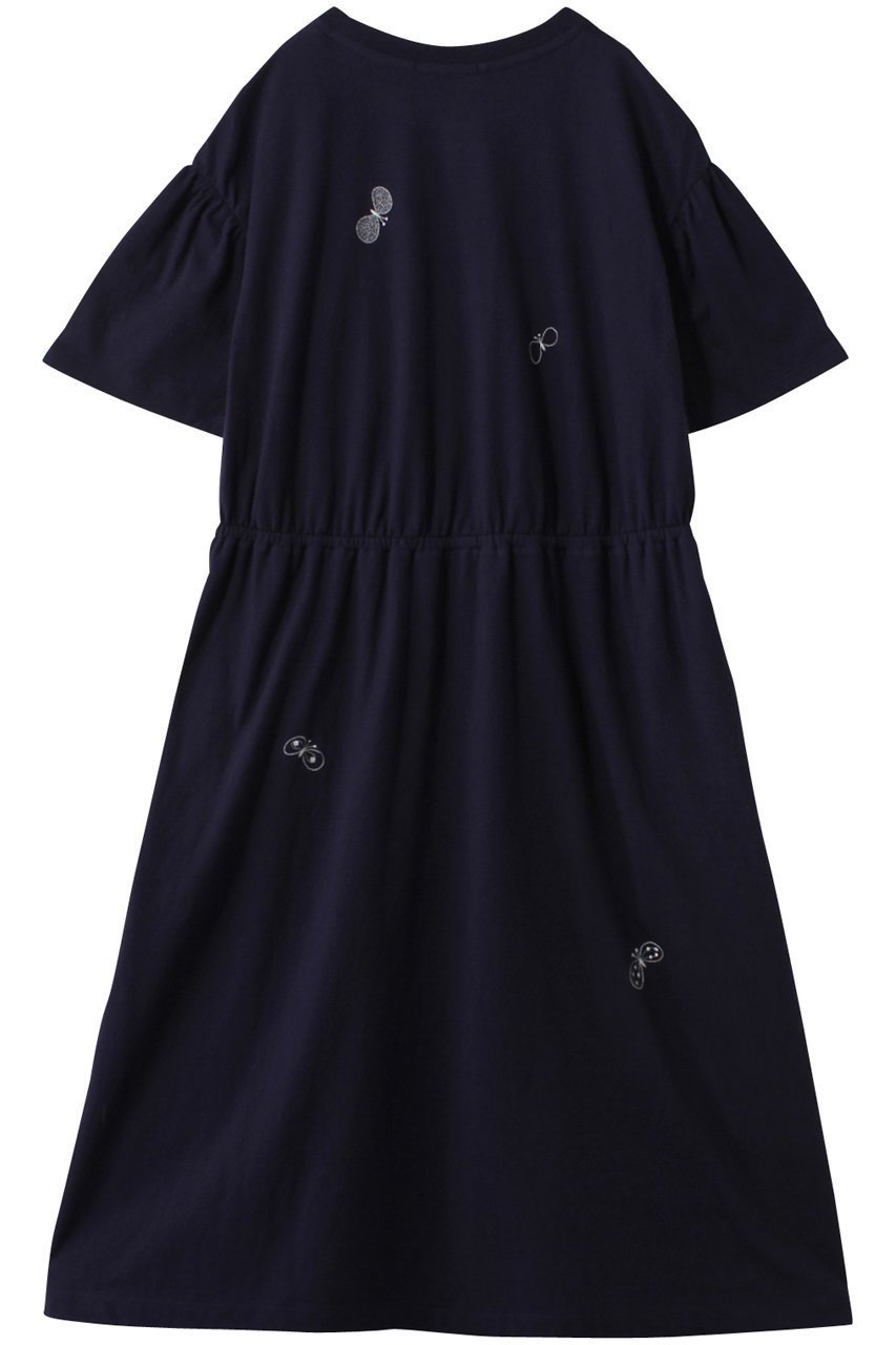 【ミナ ペルホネン/mina perhonen / KIDS】の【KIDS】choucho ワンピース ネイビー 150/12Y 人気、トレンドファッション・服の通販 founy(ファニー) 　ファッション　Fashion　キッズファッション　Fashion for Kids　ワンピース　Dresses　スリーブ　Sleeve, Long Sleeve / Short Sleeve　フェミニン　Feminine, Girly　フレア　Flare, Flared　other-2|ID: prp329100003953491 ipo3291000000036192606