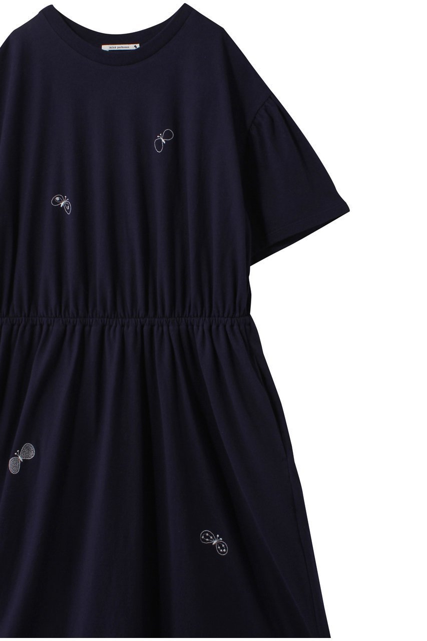 【ミナ ペルホネン/mina perhonen / KIDS】の【KIDS】choucho ワンピース ネイビー 150/12Y 人気、トレンドファッション・服の通販 founy(ファニー) 　ファッション　Fashion　キッズファッション　Fashion for Kids　ワンピース　Dresses　スリーブ　Sleeve, Long Sleeve / Short Sleeve　フェミニン　Feminine, Girly　フレア　Flare, Flared　other-3|ID: prp329100003953491 ipo3291000000036192607