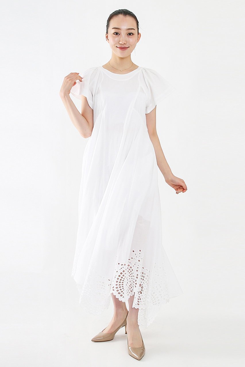 【アユーシ/AAYUSHI】のカットワーク刺しゅうワンピース 人気、トレンドファッション・服の通販 founy(ファニー) 　ファッション　Fashion　レディースファッション　WOMEN　ワンピース　Dress　チュニック　Tunic　エレガント 上品　Elegant　ギャザー　Gather　スカラップ　Scalloped　チュニック　Tunic　ポケット　Pocket　マキシ　Maxi　リボン　Ribbon　リラックス　Relax　ロング　Long　ワーク　Work　other-3|ID: prp329100003953511 ipo3291000000031251844