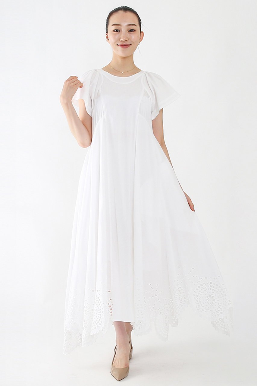 【アユーシ/AAYUSHI】のカットワーク刺しゅうワンピース 人気、トレンドファッション・服の通販 founy(ファニー) 　ファッション　Fashion　レディースファッション　WOMEN　ワンピース　Dress　チュニック　Tunic　エレガント 上品　Elegant　ギャザー　Gather　スカラップ　Scalloped　チュニック　Tunic　ポケット　Pocket　マキシ　Maxi　リボン　Ribbon　リラックス　Relax　ロング　Long　ワーク　Work　other-6|ID: prp329100003953511 ipo3291000000031324579