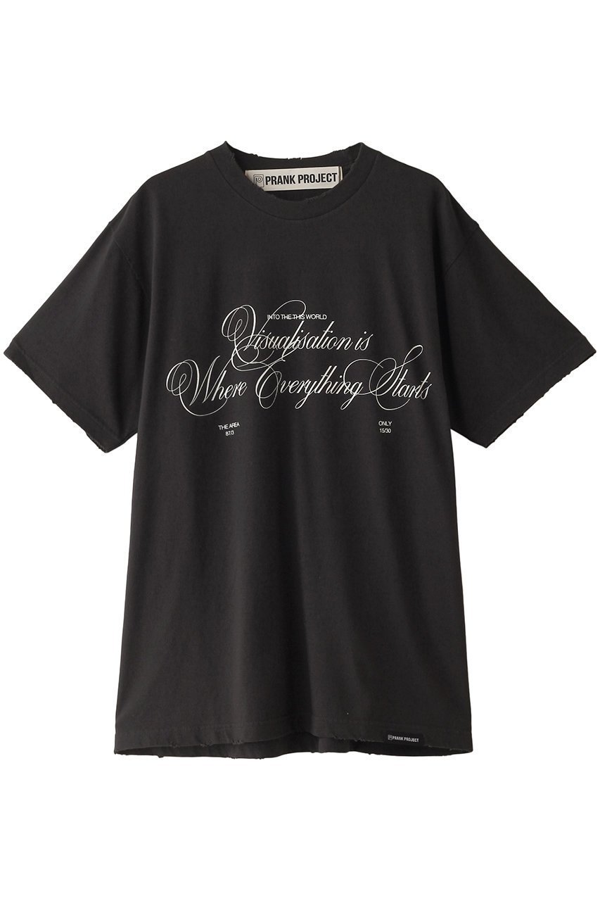 【プランク プロジェクト/PRANK PROJECT】のスクリプトTEE / Script Tee インテリア・キッズ・メンズ・レディースファッション・服の通販 founy(ファニー) 　ファッション　Fashion　レディースファッション　Fashion for Women　トップス・カットソー　Cut & Sew Tops　シャツ・ブラウス・オフィスカジュアル　Elegant Blouses & Button-Ups　ロングTシャツ・Tシャツ　Longline T-Shirts & Tees　カットソー・ベーシックTシャツ　Cut-and-Sewn Tops / Stretch Tees & Basics　ショート　Short, Short Length　スリーブ　Sleeve, Long Sleeve / Short Sleeve　ビッグ　Big, Oversized　ベーシック　Basic, Essential　モチーフ　Motif, Design Theme　夏　Summer　BLK(ブラック)|ID: prp329100003953515 ipo3291000000032931690