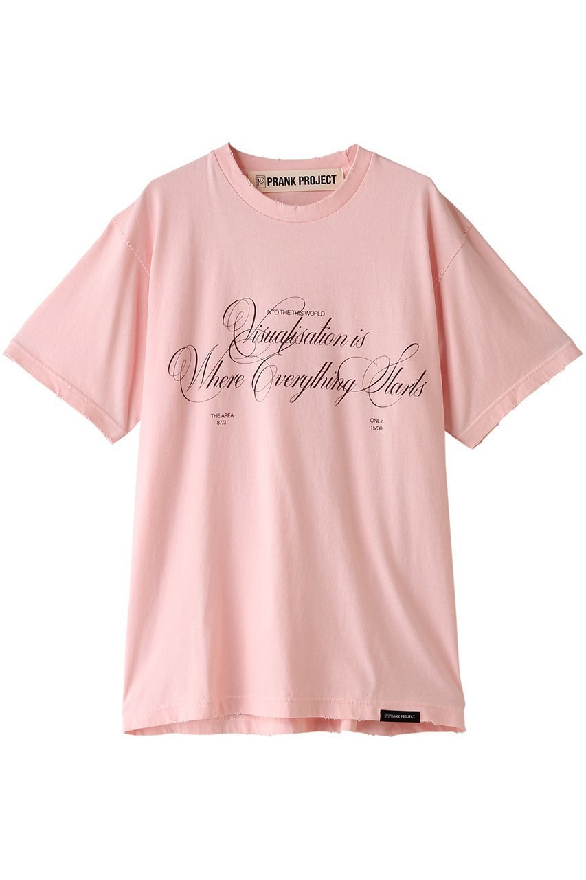 【プランク プロジェクト/PRANK PROJECT】のスクリプトTEE / Script Tee インテリア・キッズ・メンズ・レディースファッション・服の通販 founy(ファニー) 　ファッション　Fashion　レディースファッション　Fashion for Women　トップス・カットソー　Cut & Sew Tops　シャツ・ブラウス・オフィスカジュアル　Elegant Blouses & Button-Ups　ロングTシャツ・Tシャツ　Longline T-Shirts & Tees　カットソー・ベーシックTシャツ　Cut-and-Sewn Tops / Stretch Tees & Basics　ショート　Short, Short Length　スリーブ　Sleeve, Long Sleeve / Short Sleeve　ビッグ　Big, Oversized　ベーシック　Basic, Essential　モチーフ　Motif, Design Theme　夏　Summer　PNK(ピンク)|ID: prp329100003953515 ipo3291000000032931699