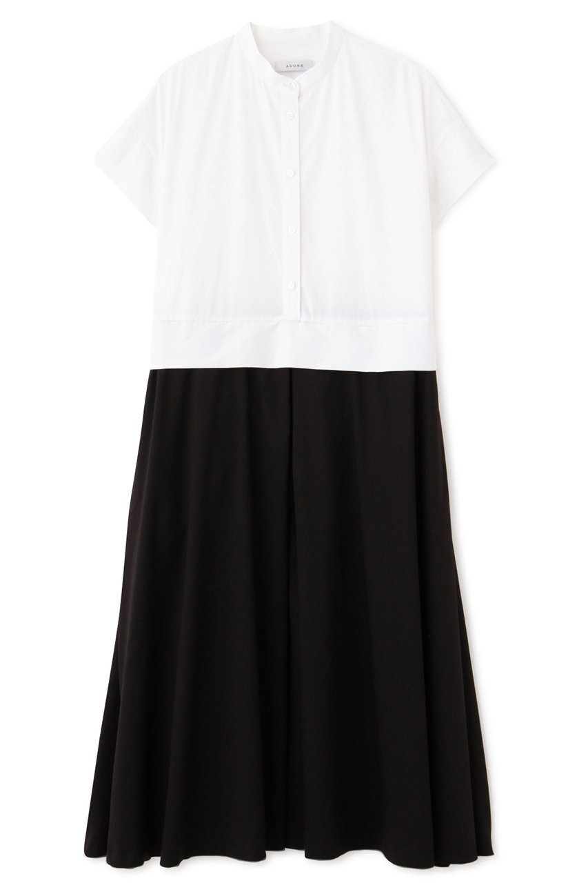 【アドーア/ADORE】のクリアツイルワンピース 人気、トレンドファッション・服の通販 founy(ファニー) 　ファッション　Fashion　レディースファッション　Fashion for Women　ワンピース　Dresses　チュニック　Tunic Tops & Dresses　チュニック　Tunic, Long Top　ドッキング　Docking, Mixed Material　ドレス　Dress, One-Piece　ブラウジング　Blouson Silhouette, Cinched Waist　ロング　Long, Long-Length　 other-1|ID: prp329100003953518 ipo3291000000032896430