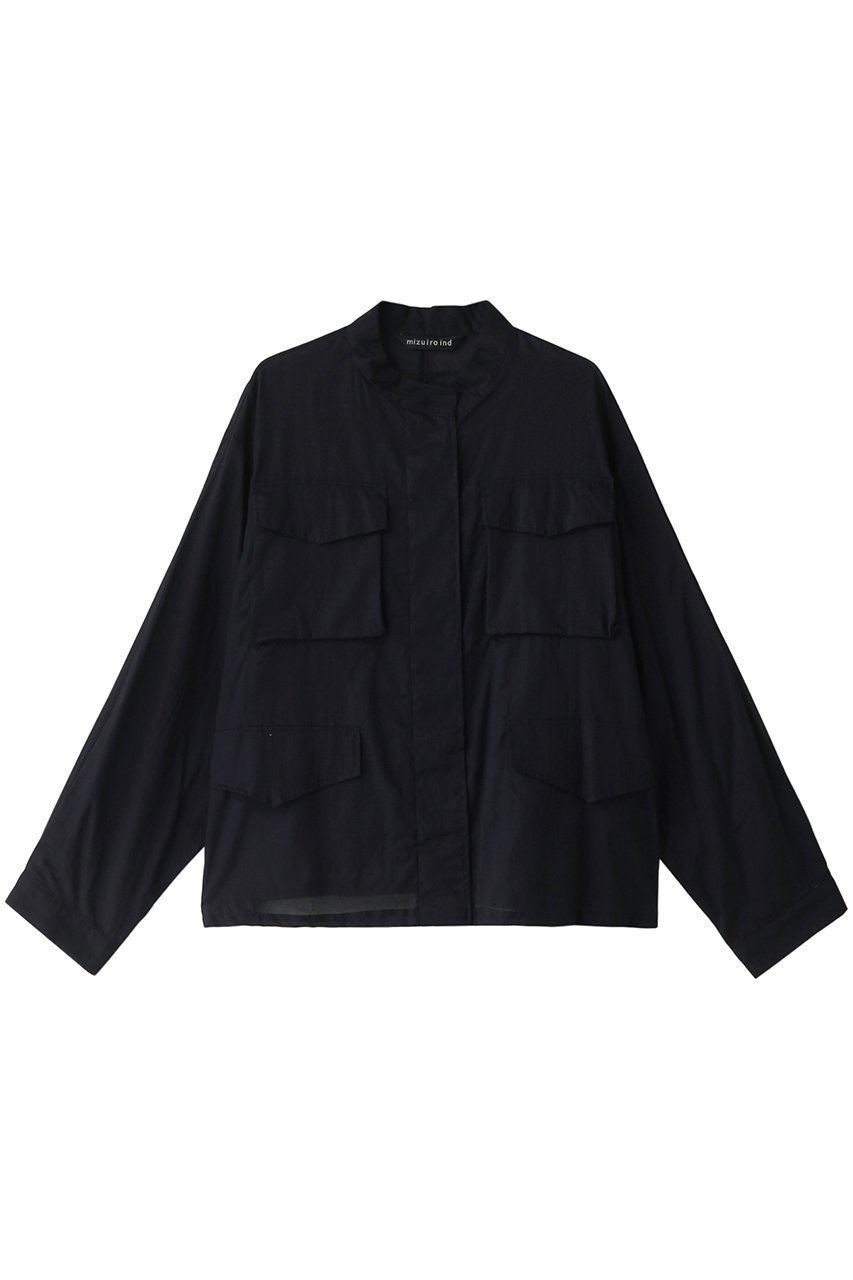 【ミズイロ インド/mizuiro ind】のsheer military shirt シャツ インテリア・キッズ・メンズ・レディースファッション・服の通販 founy(ファニー) 　ファッション　Fashion　レディースファッション　WOMEN　トップス・カットソー　Tops/Tshirt　シャツ/ブラウス　Shirts/Blouses　スリーブ　Sleeve　バランス　Balance　マニッシュ　Mannish　ミリタリー　Military　モチーフ　Motif　ロング　Long　羽織　Haori　navy|ID: prp329100003953533 ipo3291000000028425018