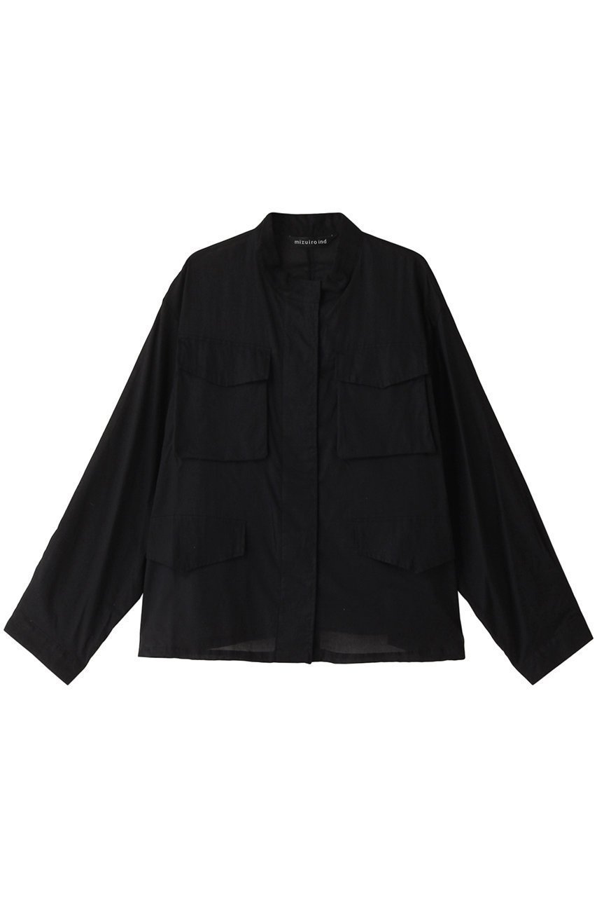 【ミズイロ インド/mizuiro ind】のsheer military shirt シャツ インテリア・キッズ・メンズ・レディースファッション・服の通販 founy(ファニー) 　ファッション　Fashion　レディースファッション　WOMEN　トップス・カットソー　Tops/Tshirt　シャツ/ブラウス　Shirts/Blouses　スリーブ　Sleeve　バランス　Balance　マニッシュ　Mannish　ミリタリー　Military　モチーフ　Motif　ロング　Long　羽織　Haori　black|ID: prp329100003953533 ipo3291000000028425019