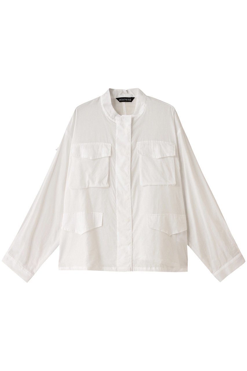 【ミズイロ インド/mizuiro ind】のsheer military shirt シャツ インテリア・キッズ・メンズ・レディースファッション・服の通販 founy(ファニー) 　ファッション　Fashion　レディースファッション　WOMEN　トップス・カットソー　Tops/Tshirt　シャツ/ブラウス　Shirts/Blouses　スリーブ　Sleeve　バランス　Balance　マニッシュ　Mannish　ミリタリー　Military　モチーフ　Motif　ロング　Long　羽織　Haori　off white|ID: prp329100003953533 ipo3291000000028425020