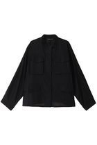 【ミズイロ インド/mizuiro ind】のsheer military shirt シャツ black|ID: prp329100003953533 ipo3291000000036401860