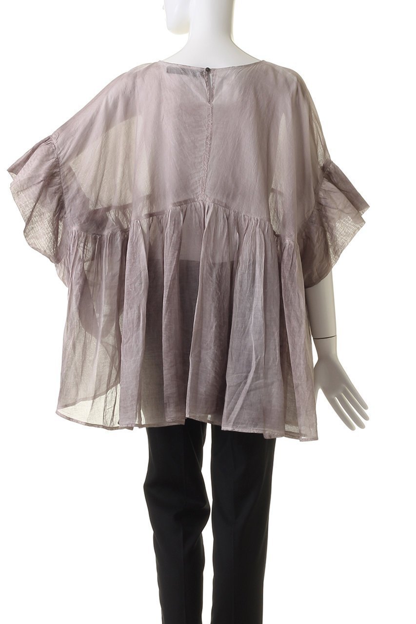 【ミズイロ インド/mizuiro ind】のpigmented die wide gather P/O プルオーバー 人気、トレンドファッション・服の通販 founy(ファニー) 　ファッション　Fashion　レディースファッション　WOMEN　トップス・カットソー　Tops/Tshirt　シャツ/ブラウス　Shirts/Blouses　プルオーバー　Pullover　ショート　Short　スリーブ　Sleeve　フリル　Frills　ヘムライン　Hemline　リラックス　Relax　春　Spring　other-4|ID: prp329100003953534 ipo3291000000031249866
