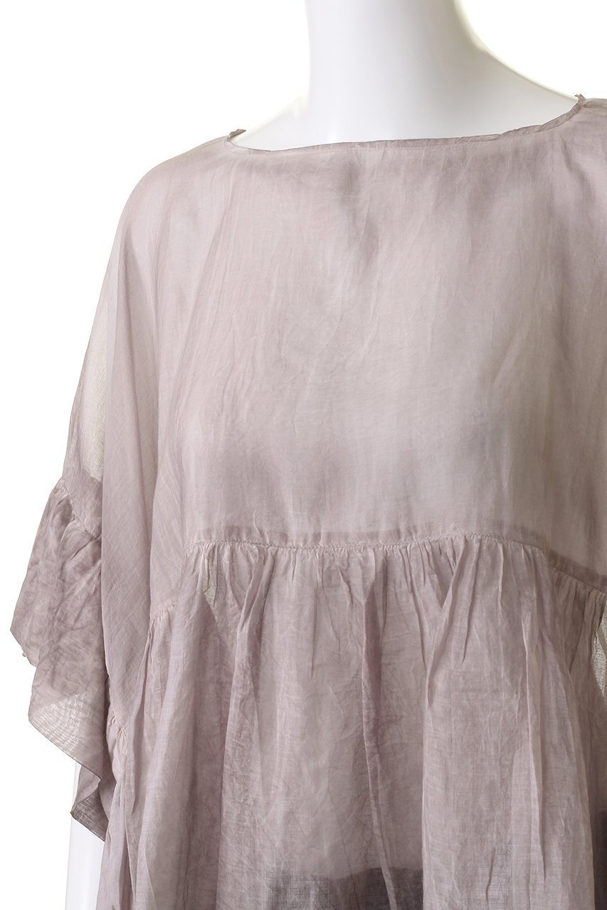 【ミズイロ インド/mizuiro ind】のpigmented die wide gather P/O プルオーバー 人気、トレンドファッション・服の通販 founy(ファニー) 　ファッション　Fashion　レディースファッション　WOMEN　トップス・カットソー　Tops/Tshirt　シャツ/ブラウス　Shirts/Blouses　プルオーバー　Pullover　ショート　Short　スリーブ　Sleeve　フリル　Frills　ヘムライン　Hemline　リラックス　Relax　春　Spring　other-5|ID: prp329100003953534 ipo3291000000031323797