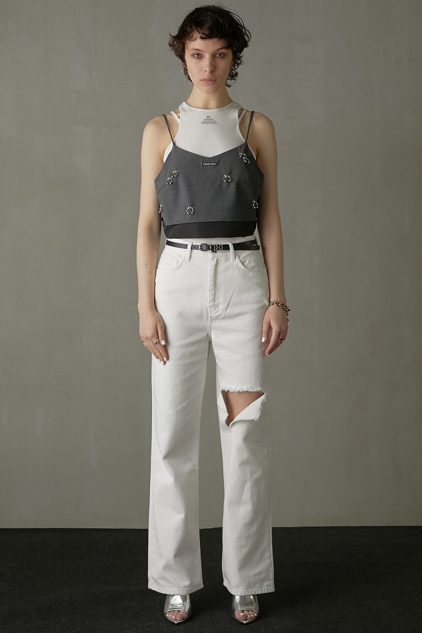 【プランク プロジェクト/PRANK PROJECT】のボディーピアスレイヤードブラトップ / Body Piercing Layered Bra Top 人気、トレンドファッション・服の通販 founy(ファニー) 　ファッション　Fashion　レディースファッション　WOMEN　トップス・カットソー　Tops/Tshirt　キャミソール / ノースリーブ　No Sleeves　シャツ/ブラウス　Shirts/Blouses　クール　Cool　サテン　Satin　ストライプ　Stripe　タンク　Tank　チェーン　Chain　デニム　Denim　ノースリーブ　No Sleeve　ラップ　Wrap　ランダム　Random　レース　Race　ワイド　Wide　other-7|ID: prp329100003955069 ipo3291000000031457665