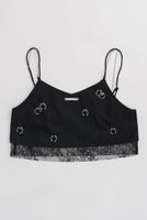 【プランク プロジェクト/PRANK PROJECT】のボディーピアスレイヤードブラトップ / Body Piercing Layered Bra Top 人気、トレンドファッション・服の通販 founy(ファニー) ファッション Fashion レディースファッション Fashion for Women トップス・カットソー Cut & Sew Tops キャミソール&ノースリーブ Camisoles & Sleeveless Tops シャツ・ブラウス・オフィスカジュアル Elegant Blouses & Button-Ups クール Cool, Chic サテン Satin, Glossy Fabric ストライプ Stripe, Striped Pattern タンク Tank Top, Sleeveless Top チェーン Chain, Chain Strap デニム Denim, Jeans Material ノースリーブ Sleeveless, No-Sleeve ラップ Wrap, Wrap Design ランダム Random, Irregular レース Lace, Lace Fabric ワイド Wide, Wide Fit |ID:prp329100003955069