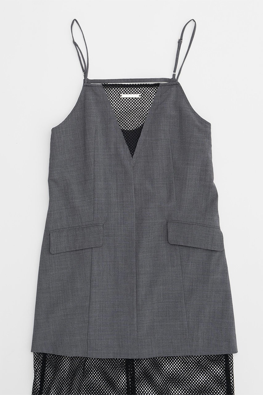 【プランク プロジェクト/PRANK PROJECT】のメッシュコンビキャミワンピース / Mesh Combi Cami Dress 人気、トレンドファッション・服の通販 founy(ファニー) 　ファッション　Fashion　レディースファッション　Fashion for Women　ワンピース　Dresses　フォーマル・パーティードレス・結婚式用ドレス　Elegant & Casual Dresses　キャミソールワンピース　Camisole Dresses　チュニック　Tunic Tops & Dresses　おすすめ　Recommended / Our Picks　ウォッシャブル　Machine Washable　キャミワンピース　Cami Dress, Slip Dress　サテン　Satin, Glossy Fabric　ジャケット　Jacket, Outerwear　スポーティ　Sporty, Casual Athletic　チュニック　Tunic, Long Top　ドッキング　Docking, Mixed Material　ドレス　Dress, One-Piece　メッシュ　Mesh, Net Fabric　ランダム　Random, Irregular　ロング　Long, Long-Length　夏　Summer　other-2|ID: prp329100003955072 ipo3291000000032895960