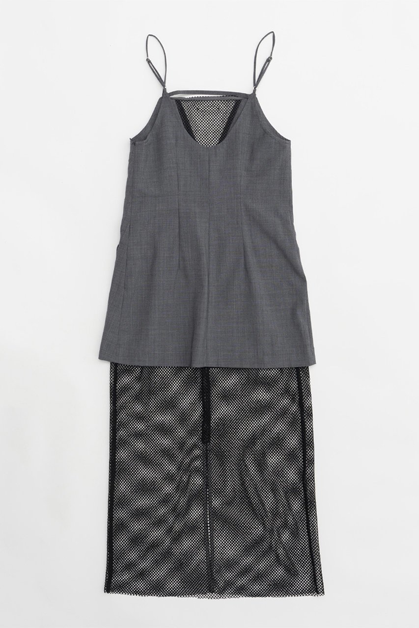 【プランク プロジェクト/PRANK PROJECT】のメッシュコンビキャミワンピース / Mesh Combi Cami Dress 人気、トレンドファッション・服の通販 founy(ファニー) 　ファッション　Fashion　レディースファッション　Fashion for Women　ワンピース　Dresses　フォーマル・パーティードレス・結婚式用ドレス　Elegant & Casual Dresses　キャミソールワンピース　Camisole Dresses　チュニック　Tunic Tops & Dresses　おすすめ　Recommended / Our Picks　ウォッシャブル　Machine Washable　キャミワンピース　Cami Dress, Slip Dress　サテン　Satin, Glossy Fabric　ジャケット　Jacket, Outerwear　スポーティ　Sporty, Casual Athletic　チュニック　Tunic, Long Top　ドッキング　Docking, Mixed Material　ドレス　Dress, One-Piece　メッシュ　Mesh, Net Fabric　ランダム　Random, Irregular　ロング　Long, Long-Length　夏　Summer　other-4|ID: prp329100003955072 ipo3291000000032895967