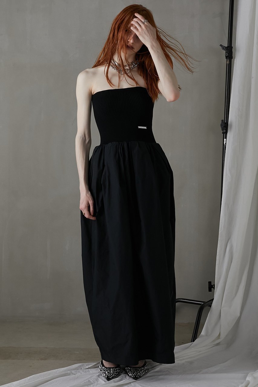 【プランク プロジェクト/PRANK PROJECT】のニットコンビベアドレス / Knit Combi Bare Dress 人気、トレンドファッション・服の通販 founy(ファニー) 　ファッション　Fashion　レディースファッション　WOMEN　ワンピース　Dress　ドレス　Party Dresses　チュニック　Tunic　おすすめ　Recommend　インナー　Inner　オケージョン　Occasion　タフタ　Taffeta　タンク　Tank　ダウン　Down　チュニック　Tunic　ドレス　Dress　フィット　Fit　ロング　Long　other-8|ID: prp329100003955074 ipo3291000000032025316
