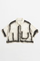【プランク プロジェクト/PRANK PROJECT】のペイントサテンショートシャツ / Painted Satin Short Shirt IVR(アイボリー)|ID: prp329100003955088 ipo3291000000032909525