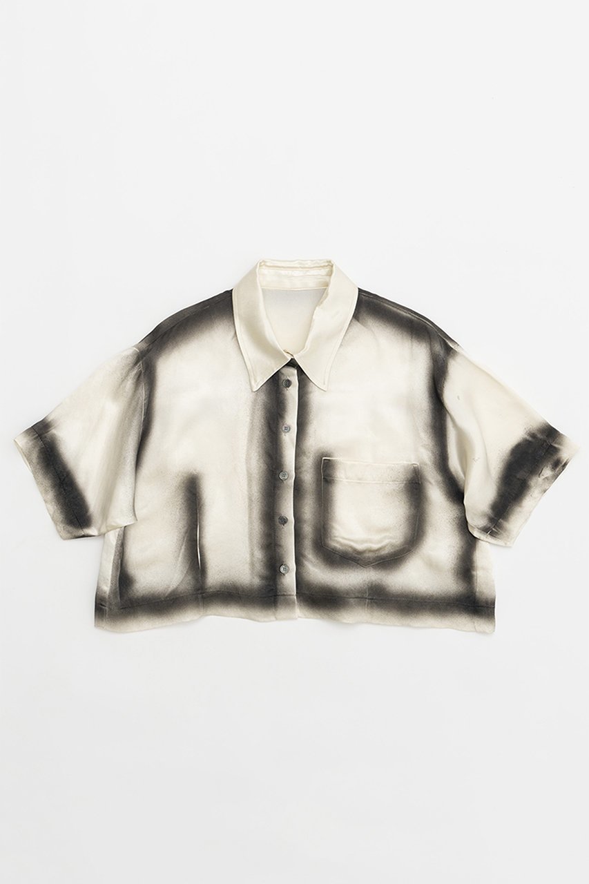 【プランク プロジェクト/PRANK PROJECT】のペイントサテンショートシャツ / Painted Satin Short Shirt インテリア・キッズ・メンズ・レディースファッション・服の通販 founy(ファニー) 　ファッション　Fashion　レディースファッション　Fashion for Women　トップス・カットソー　Cut & Sew Tops　シャツ・ブラウス・オフィスカジュアル　Elegant Blouses & Button-Ups　ロングTシャツ・Tシャツ　Longline T-Shirts & Tees　おすすめ　Recommended / Our Picks　サテン　Satin, Glossy Fabric　ショート　Short, Short Length　シルク　Silk, 100% Silk　スリーブ　Sleeve, Long Sleeve / Short Sleeve　マキシ　Maxi, Full Length　ワイド　Wide, Wide Fit　夏　Summer　IVR(アイボリー)|ID: prp329100003955088 ipo3291000000032909525