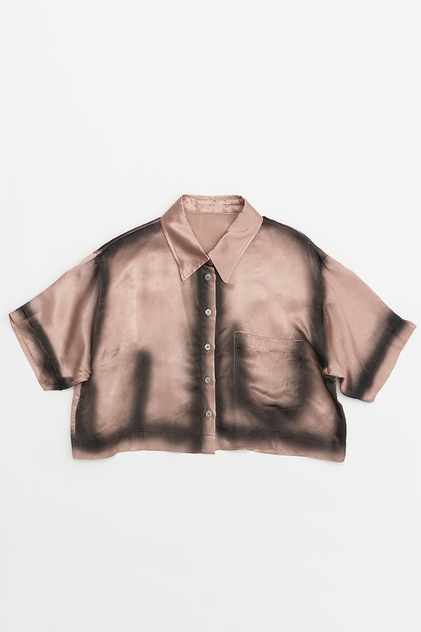 【プランク プロジェクト/PRANK PROJECT】のペイントサテンショートシャツ / Painted Satin Short Shirt インテリア・キッズ・メンズ・レディースファッション・服の通販 founy(ファニー) 　ファッション　Fashion　レディースファッション　Fashion for Women　トップス・カットソー　Cut & Sew Tops　シャツ・ブラウス・オフィスカジュアル　Elegant Blouses & Button-Ups　ロングTシャツ・Tシャツ　Longline T-Shirts & Tees　おすすめ　Recommended / Our Picks　サテン　Satin, Glossy Fabric　ショート　Short, Short Length　シルク　Silk, 100% Silk　スリーブ　Sleeve, Long Sleeve / Short Sleeve　マキシ　Maxi, Full Length　ワイド　Wide, Wide Fit　夏　Summer　PNK(ピンク)|ID: prp329100003955088 ipo3291000000032909528