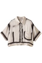 【プランク プロジェクト/PRANK PROJECT】のペイントサテンショートシャツ / Painted Satin Short Shirt O.WHT(オフホワイト)|ID: prp329100003955088 ipo3291000000032909531