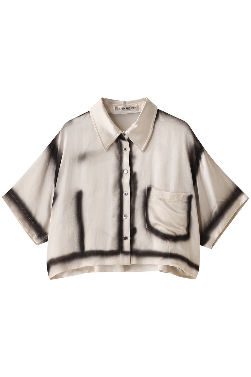 【プランク プロジェクト/PRANK PROJECT】のペイントサテンショートシャツ / Painted Satin Short Shirt インテリア・キッズ・メンズ・レディースファッション・服の通販 founy(ファニー) 　ファッション　Fashion　レディースファッション　Fashion for Women　トップス・カットソー　Cut & Sew Tops　シャツ・ブラウス・オフィスカジュアル　Elegant Blouses & Button-Ups　ロングTシャツ・Tシャツ　Longline T-Shirts & Tees　おすすめ　Recommended / Our Picks　サテン　Satin, Glossy Fabric　ショート　Short, Short Length　シルク　Silk, 100% Silk　スリーブ　Sleeve, Long Sleeve / Short Sleeve　マキシ　Maxi, Full Length　ワイド　Wide, Wide Fit　夏　Summer　O.WHT(オフホワイト)|ID: prp329100003955088 ipo3291000000032909531