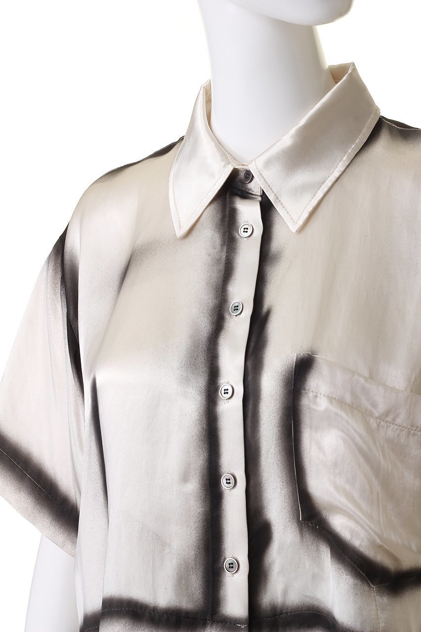 【プランク プロジェクト/PRANK PROJECT】のペイントサテンショートシャツ / Painted Satin Short Shirt 人気、トレンドファッション・服の通販 founy(ファニー) 　ファッション　Fashion　レディースファッション　Fashion for Women　トップス・カットソー　Cut & Sew Tops　シャツ・ブラウス・オフィスカジュアル　Elegant Blouses & Button-Ups　ロングTシャツ・Tシャツ　Longline T-Shirts & Tees　おすすめ　Recommended / Our Picks　サテン　Satin, Glossy Fabric　ショート　Short, Short Length　シルク　Silk, 100% Silk　スリーブ　Sleeve, Long Sleeve / Short Sleeve　マキシ　Maxi, Full Length　ワイド　Wide, Wide Fit　夏　Summer　other-5|ID: prp329100003955088 ipo3291000000032909541
