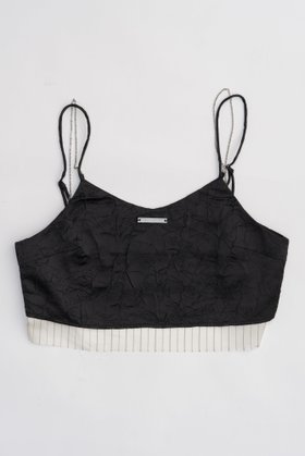 【プランク プロジェクト/PRANK PROJECT】のレイヤードブラトップ / Layered Bra Top 人気、トレンドファッション・服の通販 founy(ファニー) ファッション Fashion レディースファッション WOMEN トップス・カットソー Tops/Tshirt キャミソール / ノースリーブ No Sleeves シャツ/ブラウス Shirts/Blouses オーガンジー Organdy クール Cool サテン Satin ストライプ Stripe タンク Tank チェーン Chain デニム Denim ノースリーブ No Sleeve ビスチェ Bustier ラップ Wrap リネン Linen ワイド Wide 夏 Summer |ID:prp329100003955089