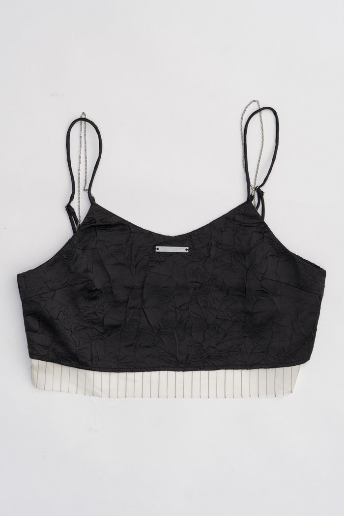 【プランク プロジェクト/PRANK PROJECT】のレイヤードブラトップ / Layered Bra Top インテリア・キッズ・メンズ・レディースファッション・服の通販 founy(ファニー) https://founy.com/ ファッション Fashion レディースファッション Fashion for Women トップス・カットソー Cut & Sew Tops キャミソール&ノースリーブ Camisoles & Sleeveless Tops シャツ・ブラウス・オフィスカジュアル Elegant Blouses & Button-Ups オーガンジー Organza Fabric クール Cool, Chic サテン Satin, Glossy Fabric ストライプ Stripe, Striped Pattern タンク Tank Top, Sleeveless Top チェーン Chain, Chain Strap デニム Denim, Jeans Material ノースリーブ Sleeveless, No-Sleeve ビスチェ Bustier, Corset Top ラップ Wrap, Wrap Design リネン Linen, Linen Fabric ワイド Wide, Wide Fit 夏 Summer |ID: prp329100003955089 ipo3291000000032909283