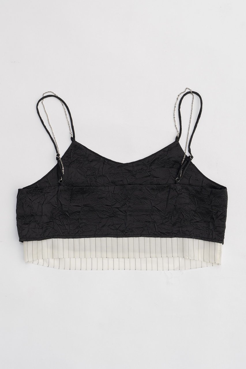 【プランク プロジェクト/PRANK PROJECT】のレイヤードブラトップ / Layered Bra Top 人気、トレンドファッション・服の通販 founy(ファニー) 　ファッション　Fashion　レディースファッション　Fashion for Women　トップス・カットソー　Cut & Sew Tops　キャミソール&ノースリーブ　Camisoles & Sleeveless Tops　シャツ・ブラウス・オフィスカジュアル　Elegant Blouses & Button-Ups　オーガンジー　Organza Fabric　クール　Cool, Chic　サテン　Satin, Glossy Fabric　ストライプ　Stripe, Striped Pattern　タンク　Tank Top, Sleeveless Top　チェーン　Chain, Chain Strap　デニム　Denim, Jeans Material　ノースリーブ　Sleeveless, No-Sleeve　ビスチェ　Bustier, Corset Top　ラップ　Wrap, Wrap Design　リネン　Linen, Linen Fabric　ワイド　Wide, Wide Fit　夏　Summer　other-2|ID: prp329100003955089 ipo3291000000036903016