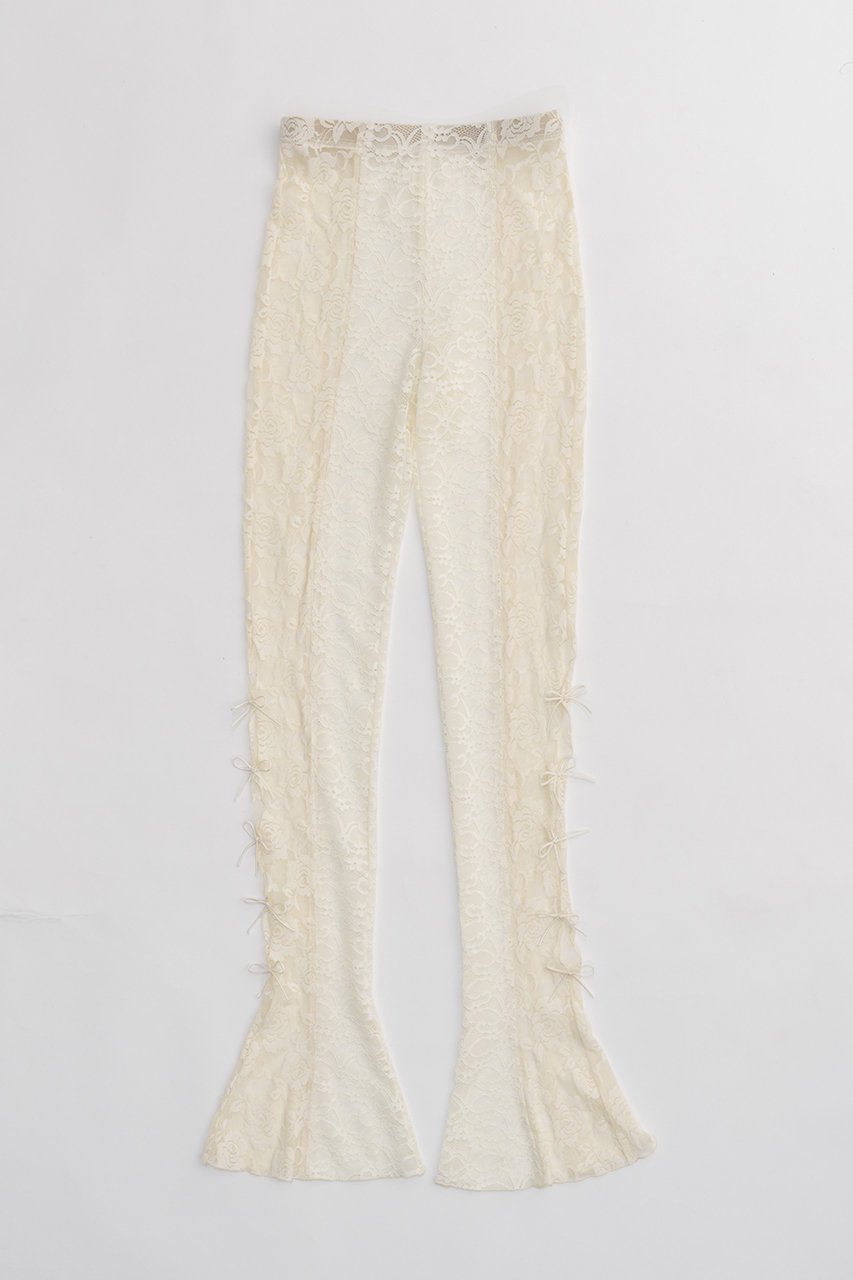 【プランク プロジェクト/PRANK PROJECT】のレースフレアレギンス / Lace Flare Leggings インテリア・キッズ・メンズ・レディースファッション・服の通販 founy(ファニー) 　ファッション　Fashion　レディースファッション　Fashion for Women　パンツ　Pants & Trousers　レギンス　Leggings & Stretch Pants　レッグウェア・ストッキング　Legwear & Hosiery　おすすめ　Recommended / Our Picks　くるぶし　Ankle-Length　ストレッチ　Stretch, Stretchy Fabric　フレア　Flare, Flared　リボン　Ribbon, Bow　レギンス　Leggings, Stretch Pants　レース　Lace, Lace Fabric　WHT(ホワイト)|ID: prp329100003955105 ipo3291000000032844461