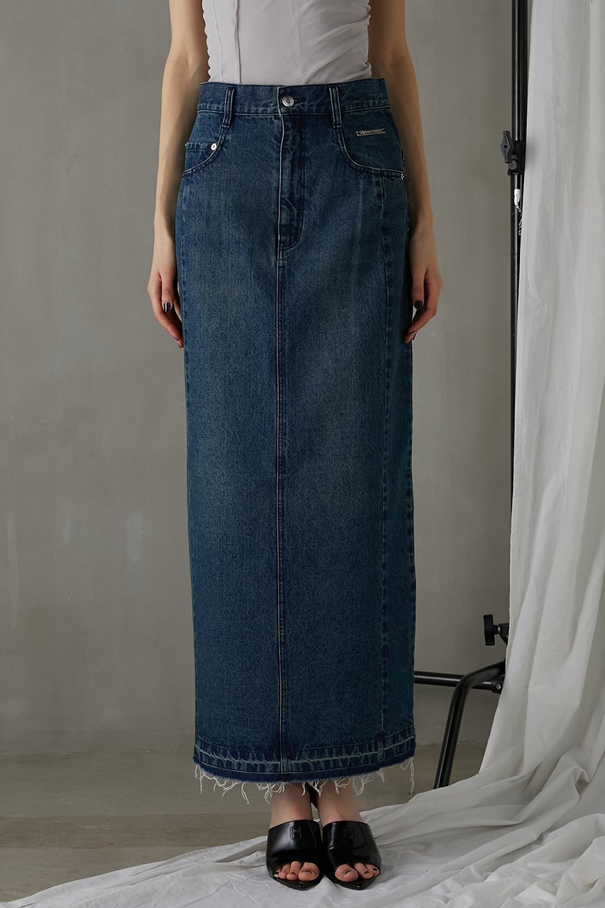 【プランク プロジェクト/PRANK PROJECT】のデニムタイトマキシスカート / Denim Tight Maxi Skirt 人気、トレンドファッション・服の通販 founy(ファニー) 　ファッション　Fashion　レディースファッション　Fashion for Women　スカート　Skirts　ロングスカート　Long Skirts / Maxi & Midi Skirts　シンプル　Simple, Minimal　スタンダード　Standard, Basic　デニム　Denim, Jeans Material　パターン　Pattern, Design Print　ブリーチ　Bleach, Washed Finish　ポケット　Pocket, Pocket Detail　マーブル　Marble, Marble Pattern　ロング　Long, Long-Length　再入荷　Restock / Back in Stock　other-4|ID: prp329100003955106 ipo3291000000032768885