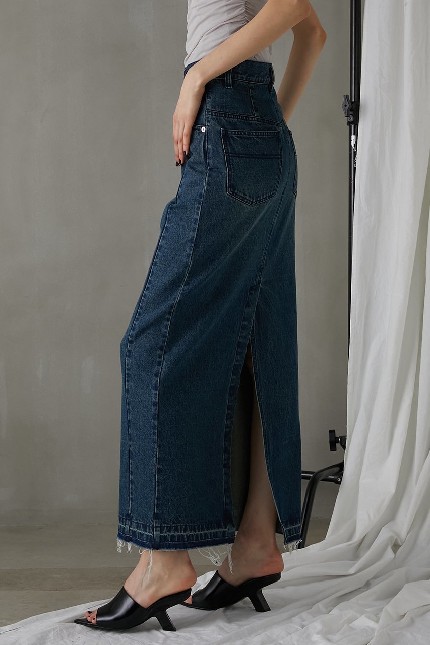 【プランク プロジェクト/PRANK PROJECT】のデニムタイトマキシスカート / Denim Tight Maxi Skirt 人気、トレンドファッション・服の通販 founy(ファニー) 　ファッション　Fashion　レディースファッション　Fashion for Women　スカート　Skirts　ロングスカート　Long Skirts / Maxi & Midi Skirts　シンプル　Simple, Minimal　スタンダード　Standard, Basic　デニム　Denim, Jeans Material　パターン　Pattern, Design Print　ブリーチ　Bleach, Washed Finish　ポケット　Pocket, Pocket Detail　マーブル　Marble, Marble Pattern　ロング　Long, Long-Length　再入荷　Restock / Back in Stock　other-5|ID: prp329100003955106 ipo3291000000032768886