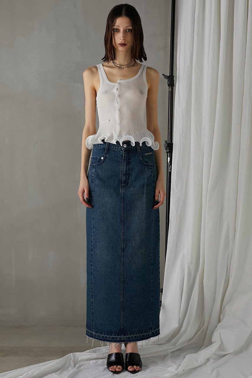 【プランク プロジェクト/PRANK PROJECT】のデニムタイトマキシスカート / Denim Tight Maxi Skirt 人気、トレンドファッション・服の通販 founy(ファニー) 　ファッション　Fashion　レディースファッション　Fashion for Women　スカート　Skirts　ロングスカート　Long Skirts / Maxi & Midi Skirts　シンプル　Simple, Minimal　スタンダード　Standard, Basic　デニム　Denim, Jeans Material　パターン　Pattern, Design Print　ブリーチ　Bleach, Washed Finish　ポケット　Pocket, Pocket Detail　マーブル　Marble, Marble Pattern　ロング　Long, Long-Length　other-8|ID: prp329100003955106 ipo3291000000035728236