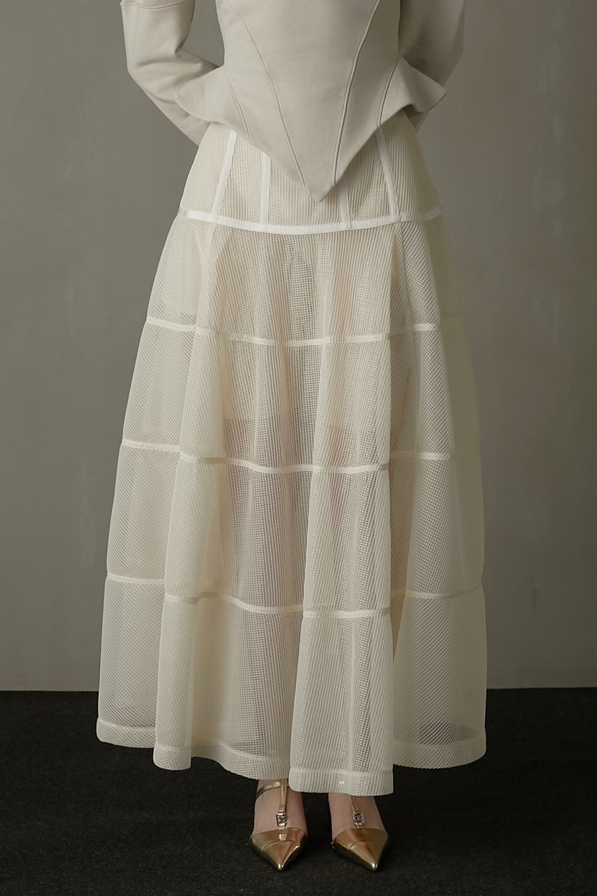 【プランク プロジェクト/PRANK PROJECT】のメッシュボリュームスカート / Mesh Voluminous Skirt 人気、トレンドファッション・服の通販 founy(ファニー) 　ファッション　Fashion　レディースファッション　Fashion for Women　スカート　Skirts　ロングスカート　Long Skirts / Maxi & Midi Skirts　カットソー　Cut and Sewn Top　スポーティ　Sporty, Casual Athletic　タフタ　Taffeta, Structured Fabric　ダブル　Double, Double-Breasted　ペチコート　Petticoat, Underskirt　メッシュ　Mesh, Net Fabric　ロング　Long, Long-Length　other-5|ID: prp329100003955107 ipo3291000000032898772