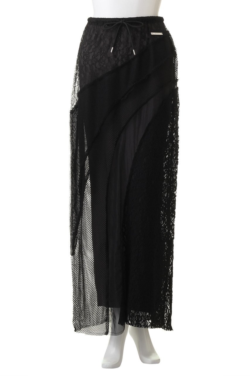 【プランク プロジェクト/PRANK PROJECT】のレースコラージュマキシスカート / Lace Collage Maxi Skirt 人気、トレンドファッション・服の通販 founy(ファニー) 　ファッション　Fashion　レディースファッション　Fashion for Women　スカート　Skirts　ロングスカート　Long Skirts / Maxi & Midi Skirts　おすすめ　Recommended / Our Picks　スウェット / スエット　Sweatshirt, Sweatwear　スニーカー　Sneakers, Trainers　チュール　Tulip, Tulip Motif　パターン　Pattern, Design Print　マキシ　Maxi, Full Length　メッシュ　Mesh, Net Fabric　レース　Lace, Lace Fabric　ロング　Long, Long-Length　other-2|ID: prp329100003955109 ipo3291000000034423810
