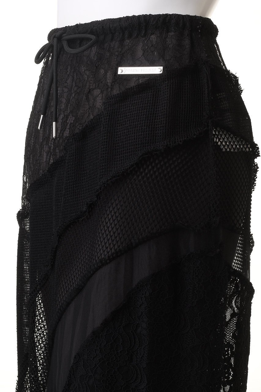【プランク プロジェクト/PRANK PROJECT】のレースコラージュマキシスカート / Lace Collage Maxi Skirt 人気、トレンドファッション・服の通販 founy(ファニー) 　ファッション　Fashion　レディースファッション　Fashion for Women　スカート　Skirts　ロングスカート　Long Skirts / Maxi & Midi Skirts　おすすめ　Recommended / Our Picks　スウェット / スエット　Sweatshirt, Sweatwear　スニーカー　Sneakers, Trainers　チュール　Tulip, Tulip Motif　パターン　Pattern, Design Print　マキシ　Maxi, Full Length　メッシュ　Mesh, Net Fabric　レース　Lace, Lace Fabric　ロング　Long, Long-Length　other-5|ID: prp329100003955109 ipo3291000000034423813