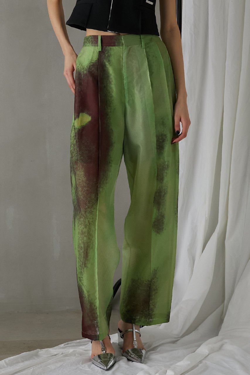 【プランク プロジェクト/PRANK PROJECT】のアブストラクトプリントパンツ / Abstract Printed Pants 大人の最旬トレンドファッション＆コーディネート founy(ファウニー) 　ファッション　Fashion　レディースファッション　Fashion for Women　パンツ　Pants & Trousers　シアー　Sheer, See-Through　スラックス　Slacks, Dress Pants　セットアップ　Set-Up, Coordinated Outfit　プリント　Print, Printed Pattern　リラックス　Relax, Relaxed Fit　エレガント 上品　Elegant　other-3|ID: prp329100003955110 ipo3291000000036867342