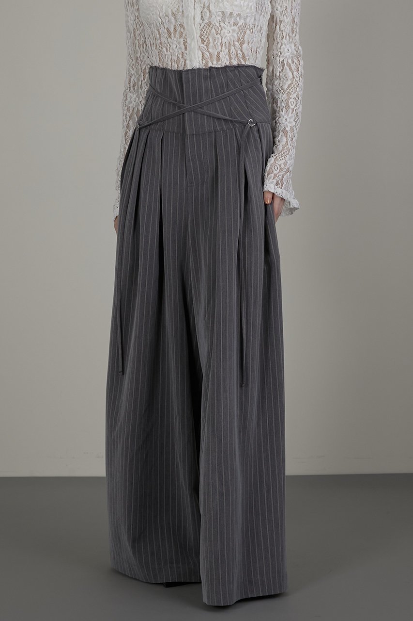 【プランク プロジェクト/PRANK PROJECT】のストライプスーパーワイドパンツ / Striped Super Wide Pants 人気、トレンドファッション・服の通販 founy(ファニー) 　ファッション　Fashion　レディースファッション　Fashion for Women　パンツ　Pants & Trousers　ストライプ　Stripe, Striped Pattern　セットアップ　Set-Up, Coordinated Outfit　デニム　Denim, Jeans Material　フロント　Front, Front Design　ワイド　Wide, Wide Fit　夏　Summer　other-6|ID: prp329100003955111 ipo3291000000032818916