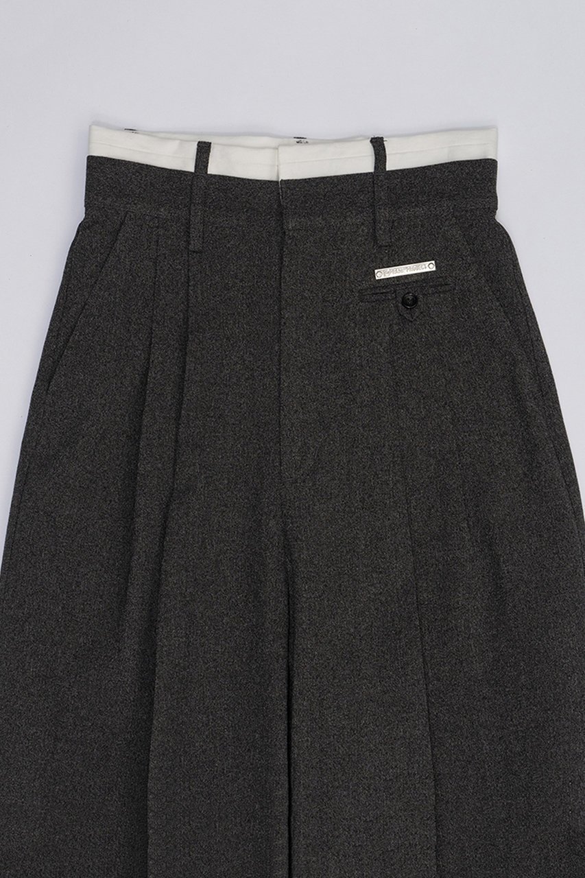 【プランク プロジェクト/PRANK PROJECT】のメランジタックボリュームパンツ / Melange Tuck Voluminous Pants 人気、トレンドファッション・服の通販 founy(ファニー) 　ファッション　Fashion　レディースファッション　Fashion for Women　パンツ　Pants & Trousers　おすすめ　Recommended / Our Picks　セットアップ　Set-Up, Coordinated Outfit　センター　Center, Center Line　タンブラー　Tumbler, Travel Mug　ネップ　Nepp, Slub Yarn　フロント　Front, Front Design　リアル　Real, Realistic　ワイド　Wide, Wide Fit　other-2|ID: prp329100003955112 ipo3291000000032807247