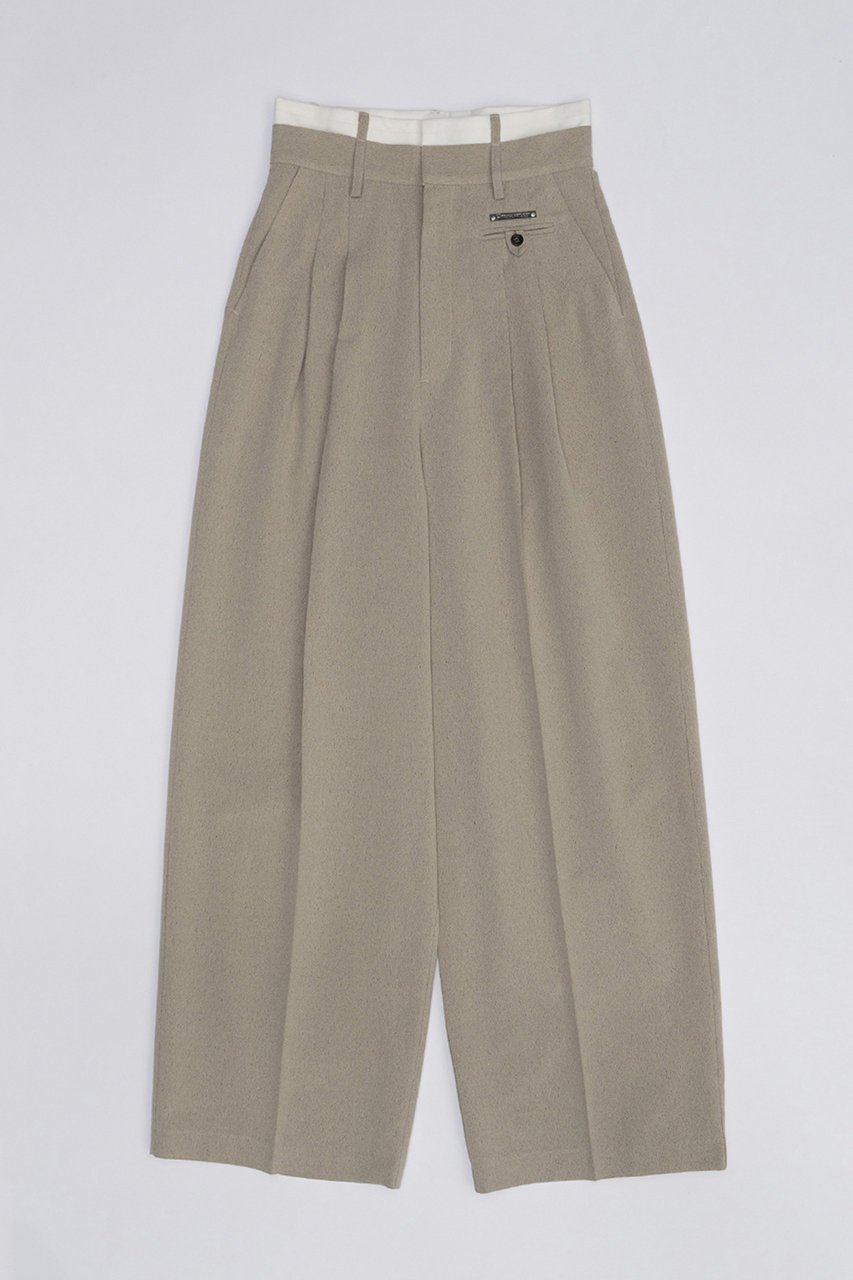 【プランク プロジェクト/PRANK PROJECT】のメランジタックボリュームパンツ / Melange Tuck Voluminous Pants 人気、トレンドファッション・服の通販 founy(ファニー) 　ファッション　Fashion　レディースファッション　Fashion for Women　パンツ　Pants & Trousers　おすすめ　Recommended / Our Picks　セットアップ　Set-Up, Coordinated Outfit　センター　Center, Center Line　タンブラー　Tumbler, Travel Mug　ネップ　Nepp, Slub Yarn　フロント　Front, Front Design　リアル　Real, Realistic　ワイド　Wide, Wide Fit　 other-1|ID: prp329100003955112 ipo3291000000035728048