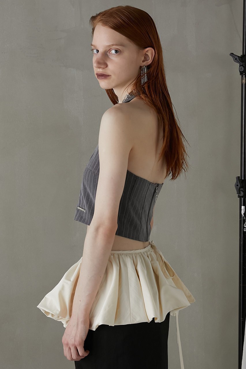 【プランク プロジェクト/PRANK PROJECT】のフラワーチョーカーストライプホルタートップス / Flower Choker Striped Halter Top 人気、トレンドファッション・服の通販 founy(ファニー) 　ファッション　Fashion　レディースファッション　Fashion for Women　トップス・カットソー　Cut & Sew Tops　キャミソール&ノースリーブ　Camisoles & Sleeveless Tops　シャツ・ブラウス・オフィスカジュアル　Elegant Blouses & Button-Ups　スクエア　Square, Square Shape　ストライプ　Stripe, Striped Pattern　ストレート　Straight, Straight Cut　セットアップ　Set-Up, Coordinated Outfit　デニム　Denim, Jeans Material　ノースリーブ　Sleeveless, No-Sleeve　夏　Summer　other-6|ID: prp329100003955115 ipo3291000000032909659