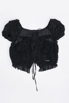 【プランク プロジェクト/PRANK PROJECT】のシャーリングパフスリーブトップ / Shirring Puff Sleeve Top BLK(ブラック)|ID: prp329100003955119 ipo3291000000032905356