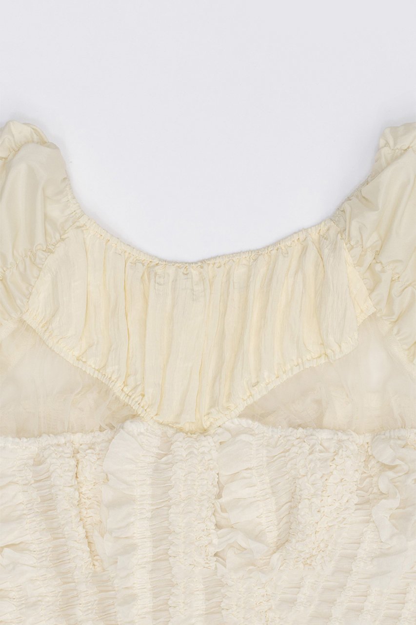 【プランク プロジェクト/PRANK PROJECT】のシャーリングパフスリーブトップ / Shirring Puff Sleeve Top 人気、トレンドファッション・服の通販 founy(ファニー) 　ファッション　Fashion　レディースファッション　Fashion for Women　トップス・カットソー　Cut & Sew Tops　シャツ・ブラウス・オフィスカジュアル　Elegant Blouses & Button-Ups　おすすめ　Recommended / Our Picks　ギャザー　Gathered, Ruffled　シフォン　Chiffon, Lightweight Fabric　ショート　Short, Short Length　スリーブ　Sleeve, Long Sleeve / Short Sleeve　タフタ　Taffeta, Structured Fabric　チュール　Tulip, Tulip Motif　トレンド　Trend, Trending Now　バレエ　Ballet, Ballet Style　フリル　Frill, Ruffle　今季　This Season, Current Season　other-5|ID: prp329100003955119 ipo3291000000032905370