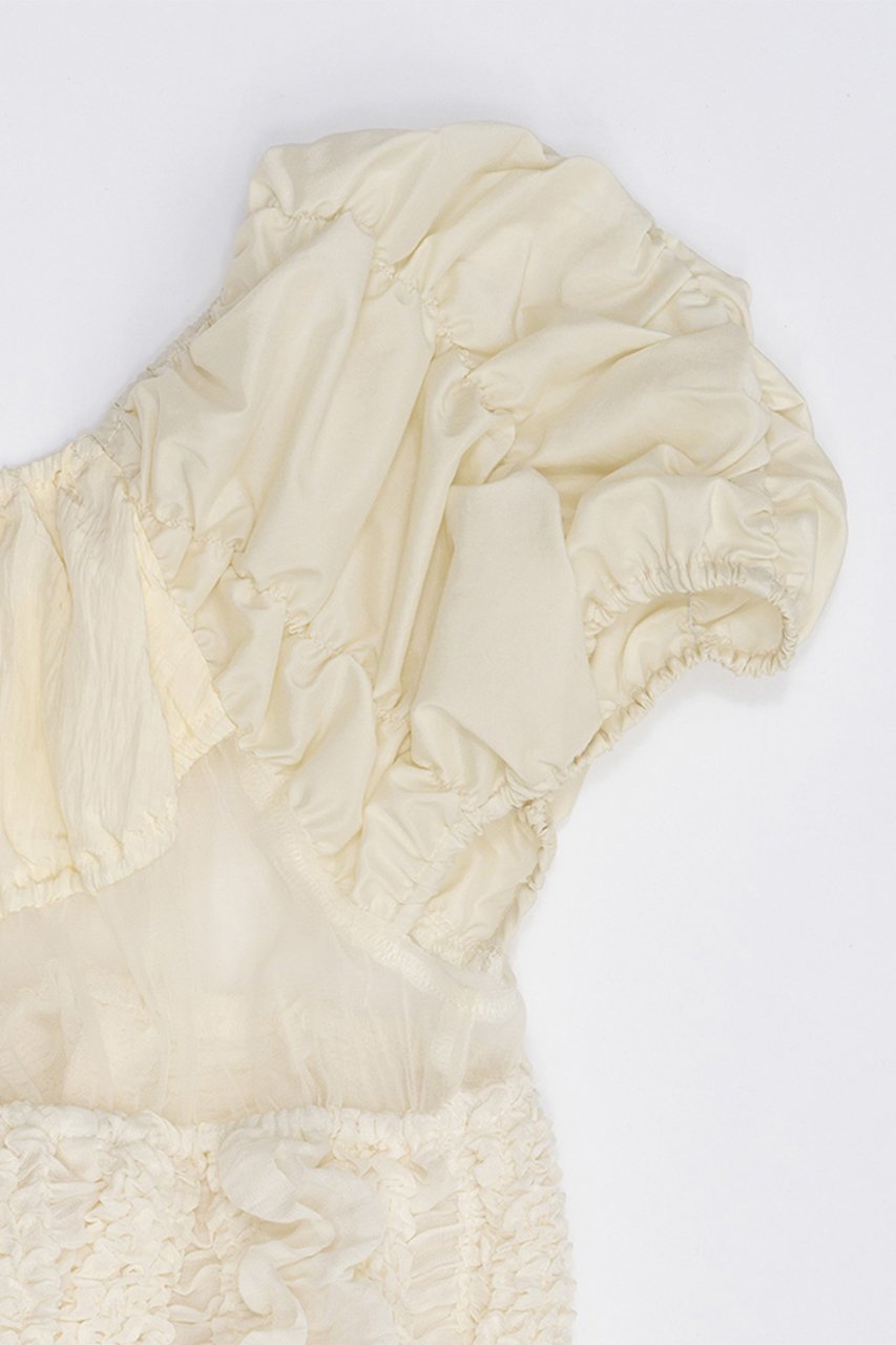 【プランク プロジェクト/PRANK PROJECT】のシャーリングパフスリーブトップ / Shirring Puff Sleeve Top 人気、トレンドファッション・服の通販 founy(ファニー) 　ファッション　Fashion　レディースファッション　Fashion for Women　トップス・カットソー　Cut & Sew Tops　シャツ・ブラウス・オフィスカジュアル　Elegant Blouses & Button-Ups　おすすめ　Recommended / Our Picks　ギャザー　Gathered, Ruffled　シフォン　Chiffon, Lightweight Fabric　ショート　Short, Short Length　スリーブ　Sleeve, Long Sleeve / Short Sleeve　タフタ　Taffeta, Structured Fabric　チュール　Tulip, Tulip Motif　トレンド　Trend, Trending Now　バレエ　Ballet, Ballet Style　フリル　Frill, Ruffle　今季　This Season, Current Season　other-6|ID: prp329100003955119 ipo3291000000032905374