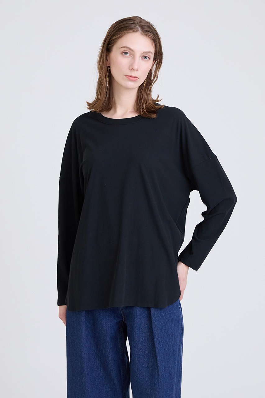 【ハウス オブ ロータス/HOUSE OF LOTUS】のフレスカロングスリーブプルオーバー 人気、トレンドファッション・服の通販 founy(ファニー) 　ファッション　Fashion　レディースファッション　Fashion for Women　トップス・カットソー　Cut & Sew Tops　シャツ・ブラウス・オフィスカジュアル　Elegant Blouses & Button-Ups　ロングTシャツ・Tシャツ　Longline T-Shirts & Tees　カジュアルプルオーバー・ニットトップス　Pullovers & Knit Tops / Casual Pullovers　カットソー・ベーシックTシャツ　Cut-and-Sewn Tops / Stretch Tees & Basics　シンプル　Simple, Minimal　スリット　Slit, Slit Detail　スリーブ　Sleeve, Long Sleeve / Short Sleeve　リラックス　Relax, Relaxed Fit　ロング　Long, Long-Length　人気　Popular, Best Seller　今季　This Season, Current Season　定番　Standard, Basic Item　other-8|ID: prp329100003955163 ipo3291000000034952253